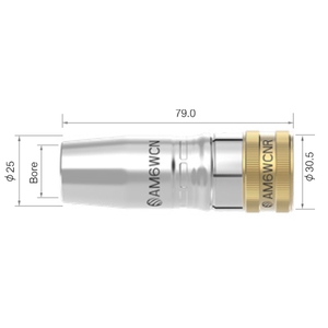 Gas nozzle M6W conical FI16 thumbnail