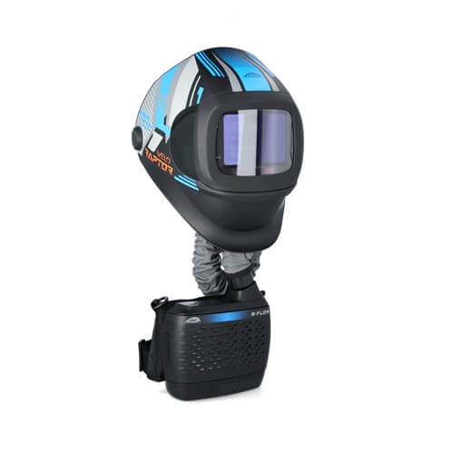 Welding Mask MOST WELD RAPTOR AIR Sinine koos Blower Unitiga R-FLOW - Kotis