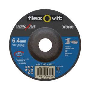 GRINDING DISC SPEEDOFLEX INOX A24/30Q 125x6,4x22,23 T27