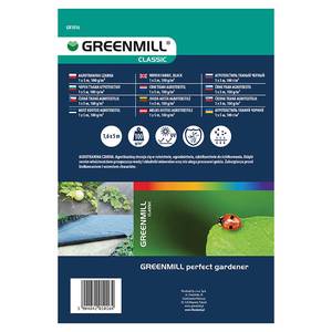 Black Mulch Fabric in Roll 1 x 5 m, 100 g/m²