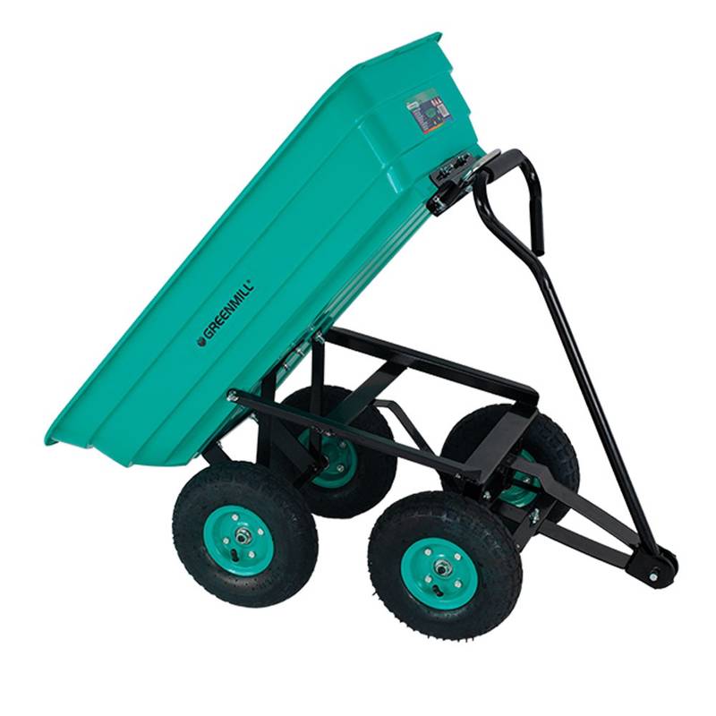 Garden Tipping Cart with Plastic Tray, 75 L