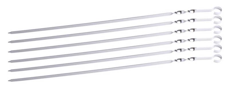 BBQ skewer set 6pcs / 60cm ,chrome steel