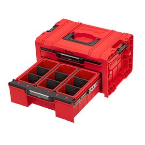 Modular Case 2 Drawers EXPERT PRO 2.0, RED ULTRA HD (Qbrick System), 14 L