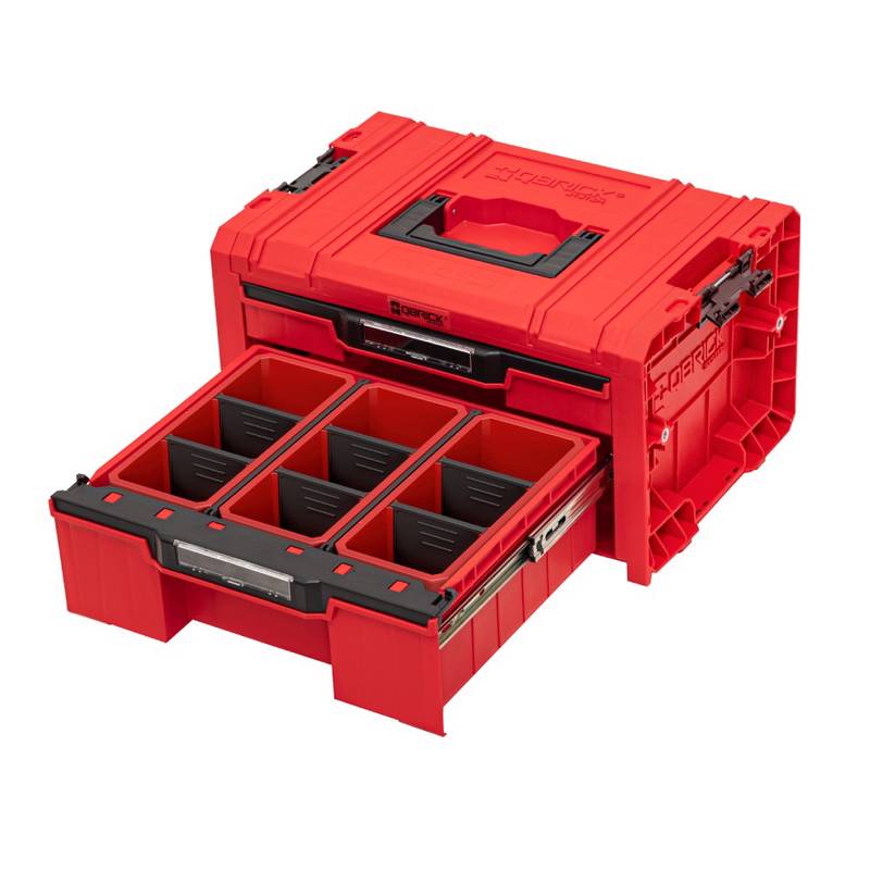 Modular Case 2 Drawers EXPERT PRO 2.0, RED ULTRA HD (Qbrick System), 14 L