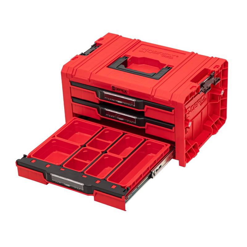 Modular Case 3 Drawers EXPERT PRO 2.0, RED ULTRA HD (Qbrick System), 13.5 L
