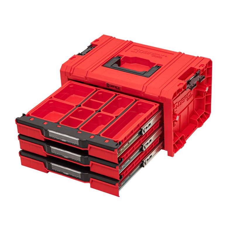 Modular Case 3 Drawers EXPERT PRO 2.0, RED ULTRA HD (Qbrick System), 13.5 L