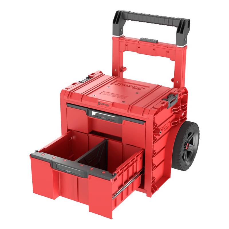 Tool Cart with 2 Drawers PRO Cart 2.0, RED ULTRA HD (Qbrick System)  Lü