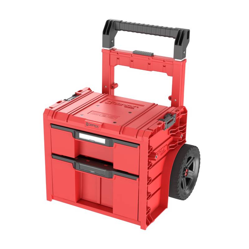 Tool Cart with 2 Drawers PRO Cart 2.0, RED ULTRA HD (Qbrick System)  Lü