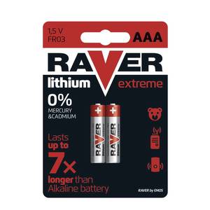 Liitiumpatarei Raver AAA 1.5V FR03 2tk pakis *