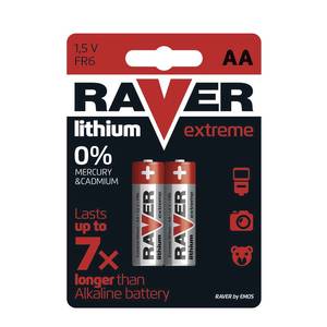 Liitiumpatarei Raver AA 1.5V FR06 2tk pakis *