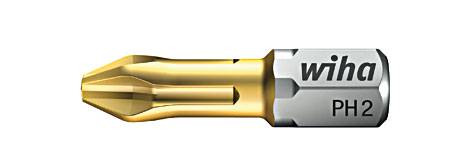 Screwdriver bit, Wiha 7929, TiN coated, 25mm, PH3