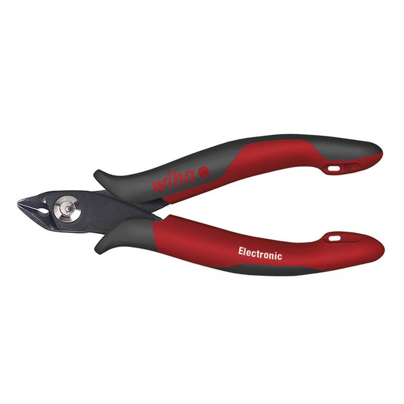 Oblique end cutting nippers Electronic wide 130mm, pointed head without bevelled edge