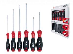 Screwdriver set 302ZK6SO SoftFinish® Slotted, Pozidriv 6-pcs