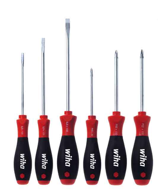 Screwdriver set 302HK601 SoftFinish® Phillips, Pozidriv 6-pcs.