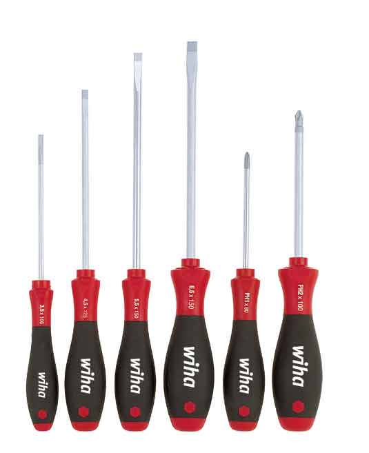 Screwdriver set 302HK6SO SoftFinish® Slotted, Phillips 6-pcs.
