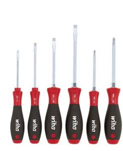 Screwdriver set 308HK6 SoftFinish® Slotted, Phillips with hexagon head 6-pcs.