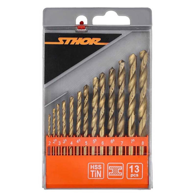 Twist Drill Set Tytan 2-8mm / 13Pcs