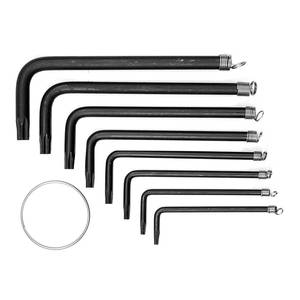 TORX-võtmed rõngal 8 osa T10-40