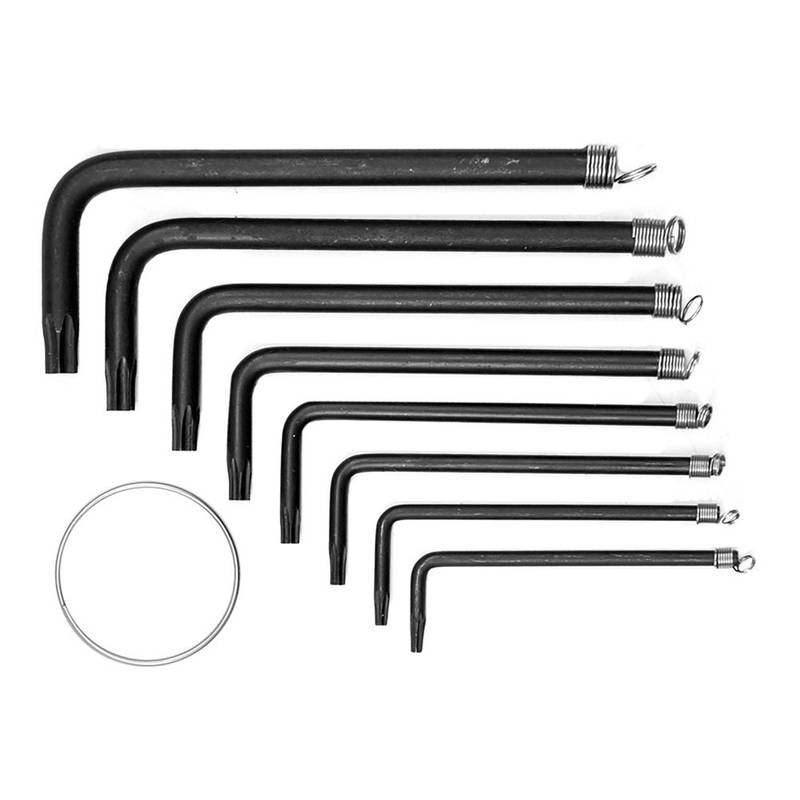 TORX-võtmed rõngal 8 osa T10-40