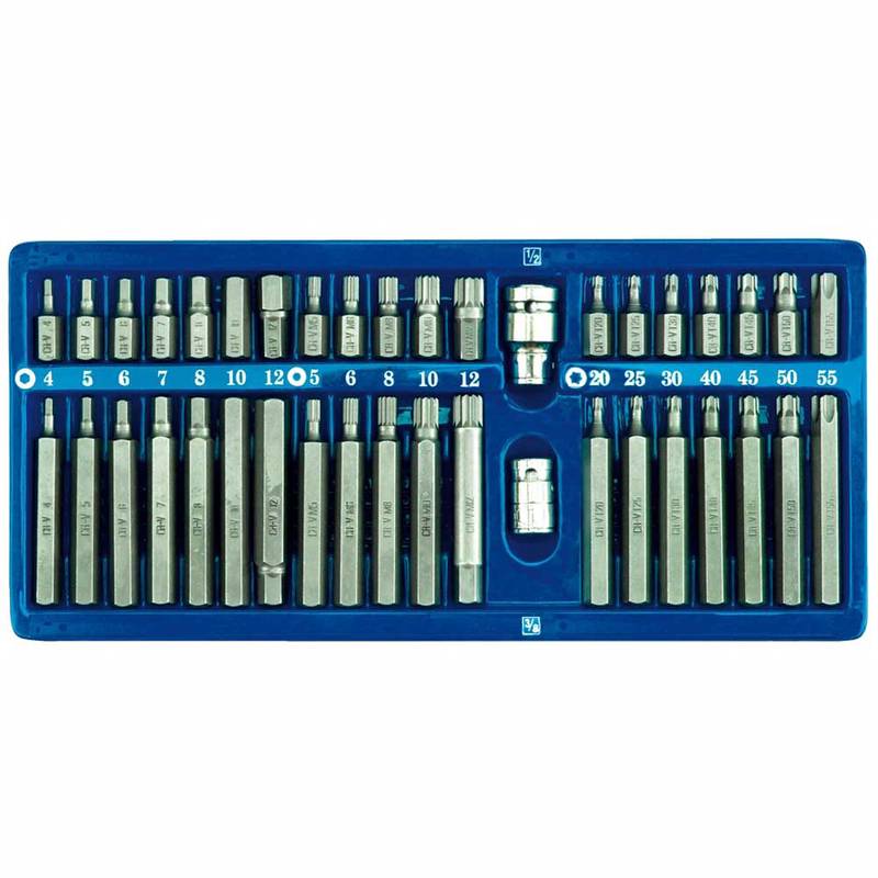 Lühikesed + pikad otsikud 40 osa TORX-kuuskant-tähik