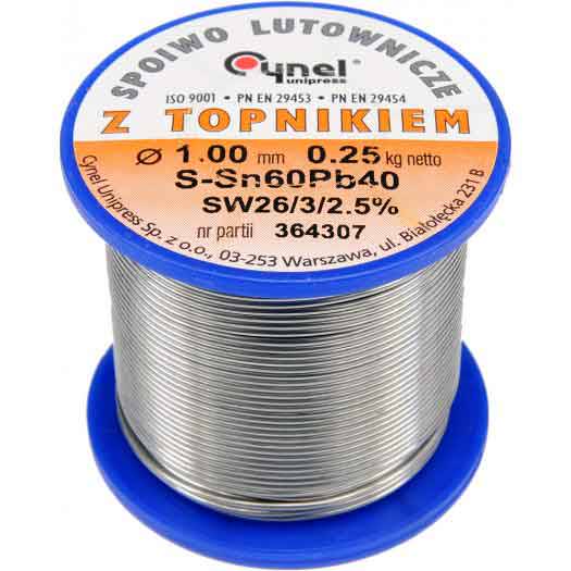 Jootetina Sn60Pb40 1,0mm 250g