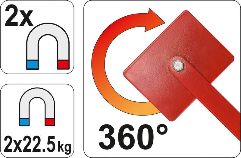 Magnethoidik keevitusele 2x22,5kg reguleeritav