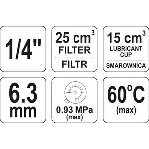 Air Regulator W/Lubricatior,Gauge&Filter