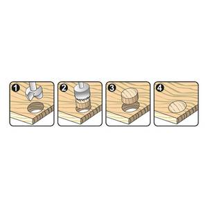 10Pcs Plug & Forstner Cutter 15-35mm