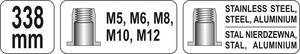 Mutterneeditangid M5-M12 338mm