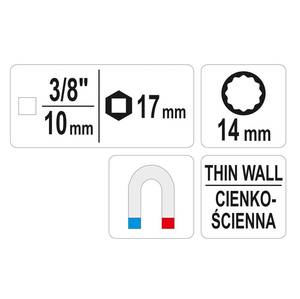 Süüteküünla padrunvõti 14mm 3/8"
