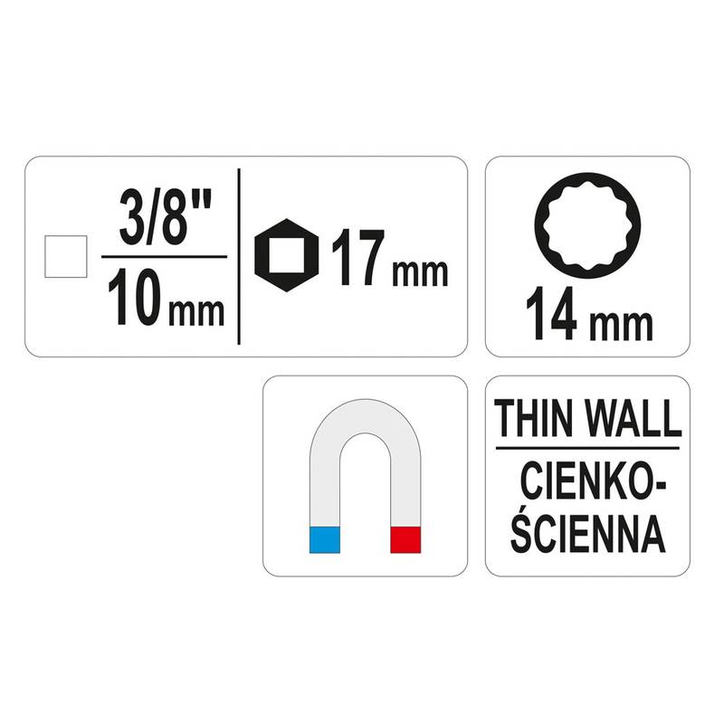 Süüteküünla padrunvõti 14mm 3/8"