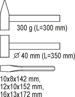 Pvc Tray With Hammer And Punches