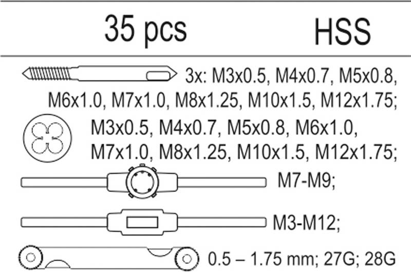 Taps And Dies, 35Pcs Set