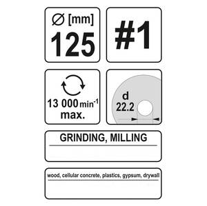 Raspelketas nurklihvijale 125mm #1 kaldu