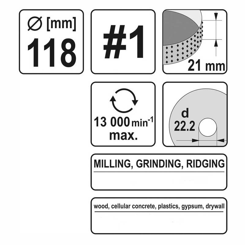 Raspelfrees nurklihvijale 118mm kahe tööpinnaga