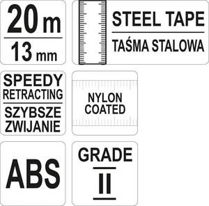 Steel Measuring Tape 20 M X 13 mm