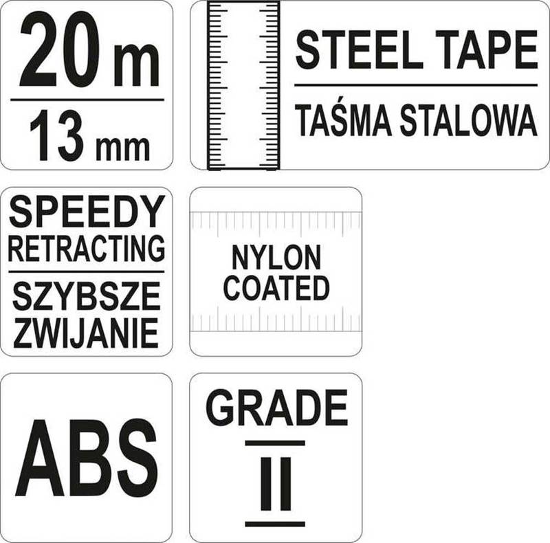 Steel Measuring Tape 20 M X 13 mm