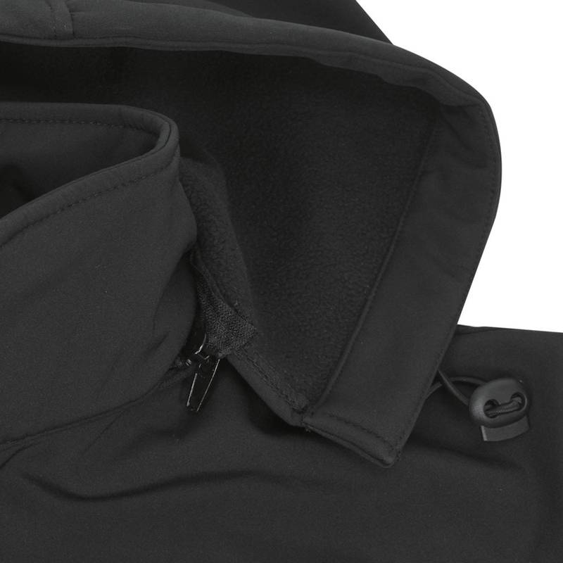 Jope softshell kapuutsiga must L