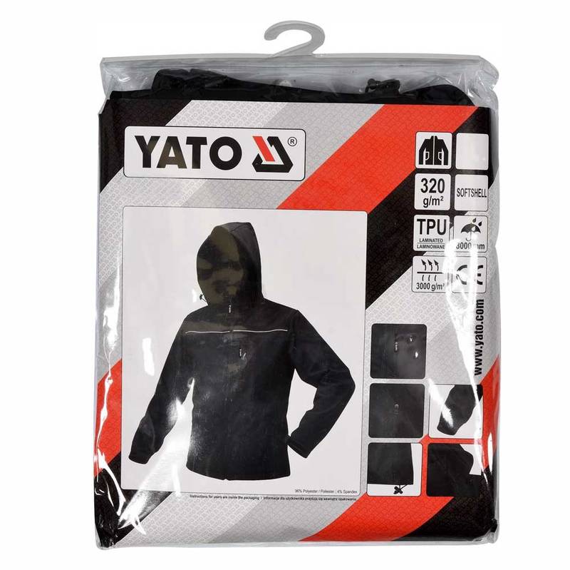 Jope softshell kapuutsiga must L