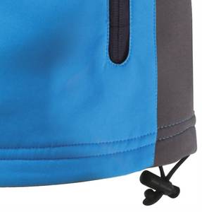 Jope softshell kapuutsiga sinine/helehall M