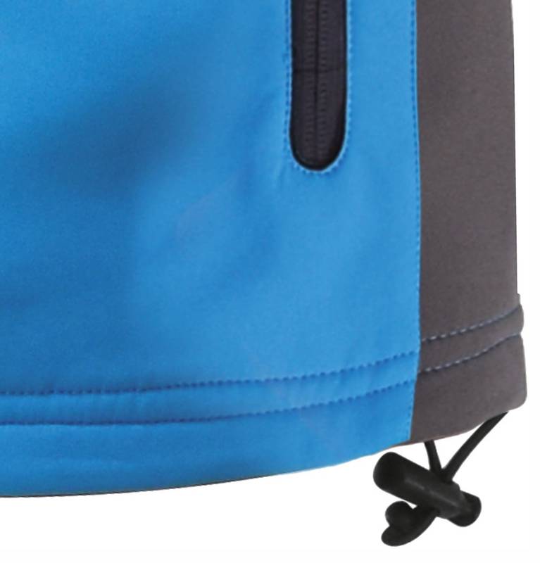 Jope softshell kapuutsiga sinine/helehall M