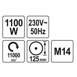 Nurklihvija 125mm 1100W