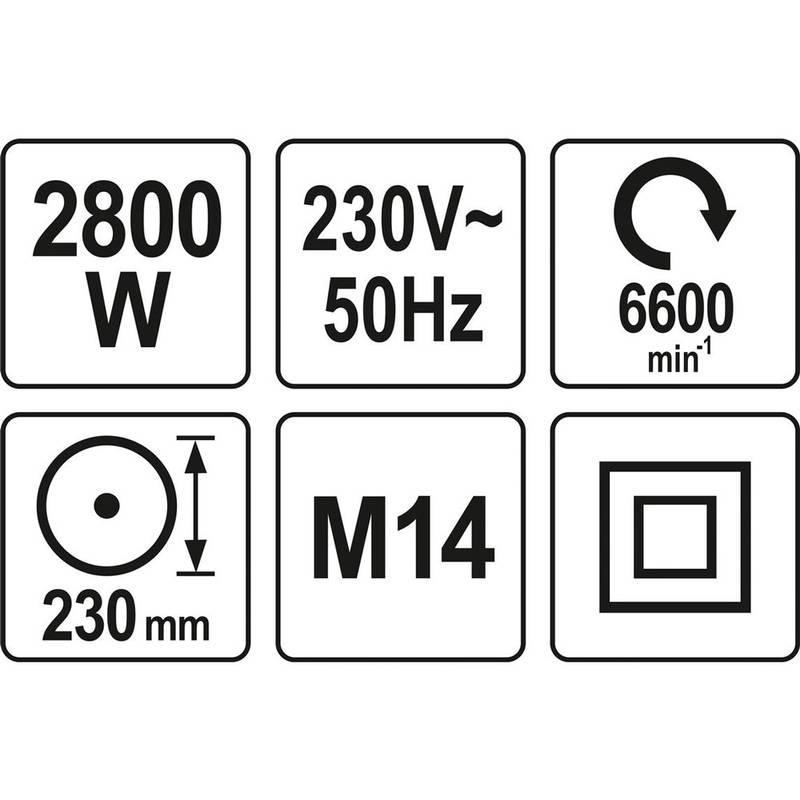 Nurklihvija 230mm 2300W