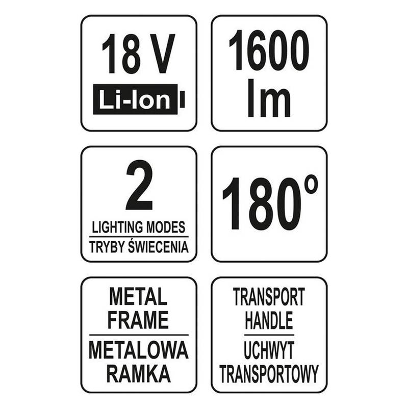 Kantav LED prožektor 20W teisaldatava akuga 1600Lm
