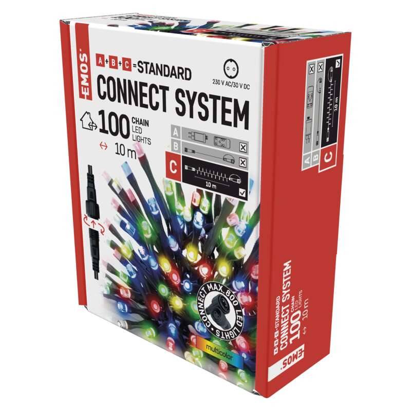 Connectable LED String Light, 10m, 100 LED, multicolor