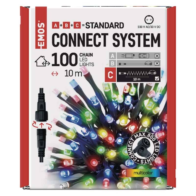 Connectable LED String Light, 10m, 100 LED, multicolor