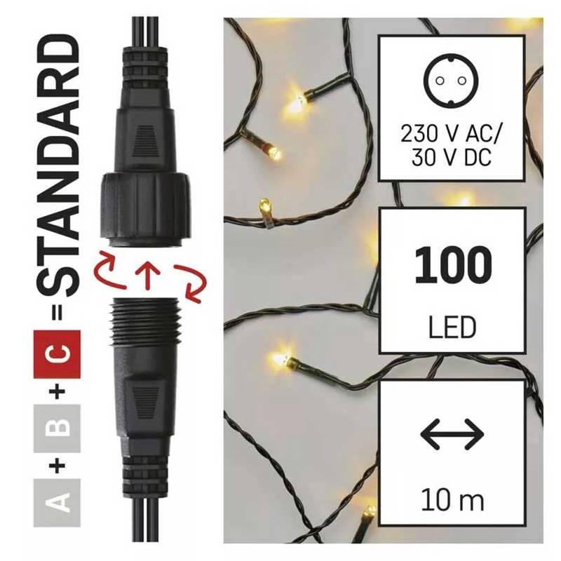 Valguskett 100 LED Standard 10m soe valgus jätkuvõimalusega