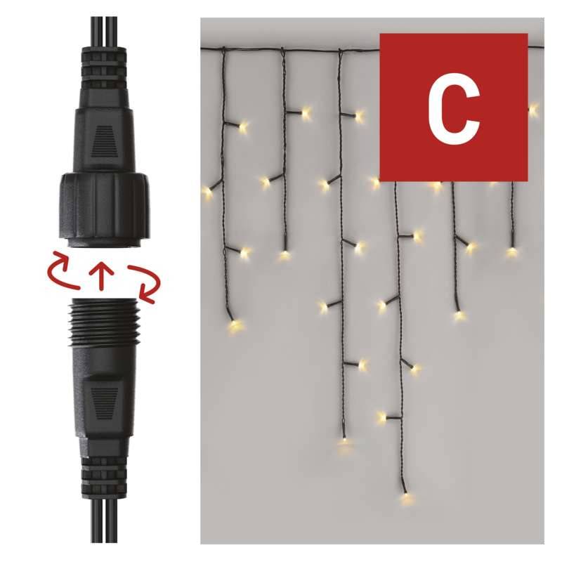 Valguskardin 100 LED Standard 0,9x2,5m soe valgus jätkuvõimalusega
