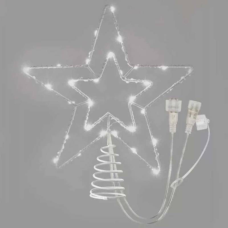 Standard LED intercon. Christmas star, 28.5 cm, 30LED cool white