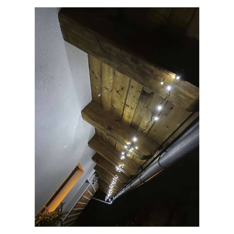 LED String Light, 18m, 180 LED, cool white, with timer